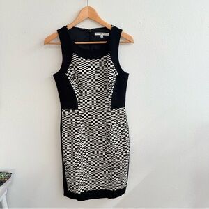 Trina Turk Monochrome Checkered Mini Dress